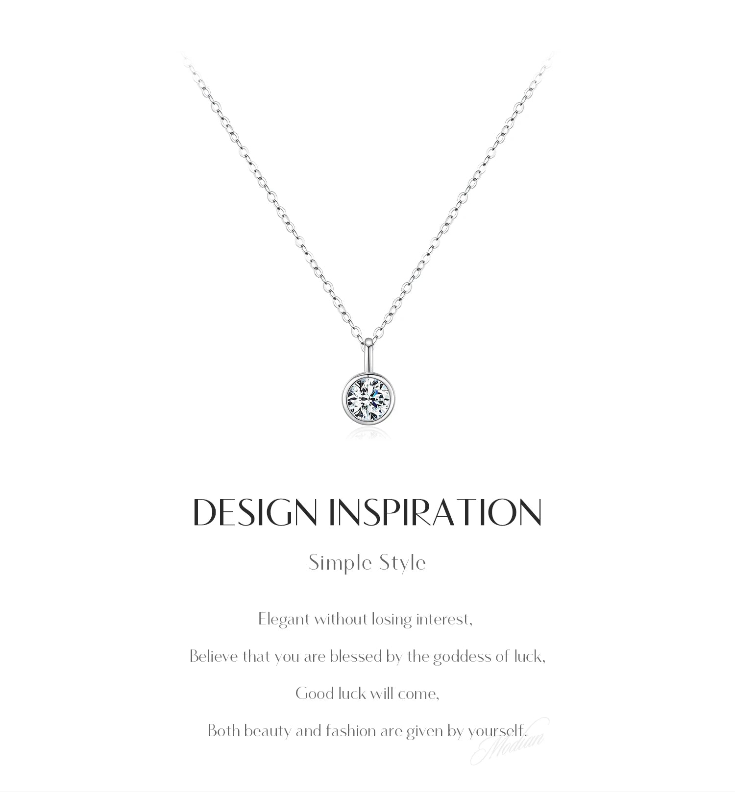 1 Carat D Color Moissanite Pendant