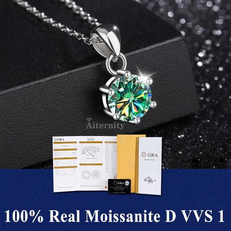Pendentif GRA en moissanite