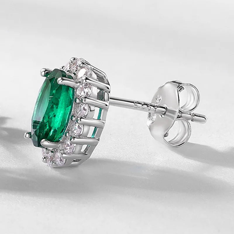 1CT Emerald Earrings