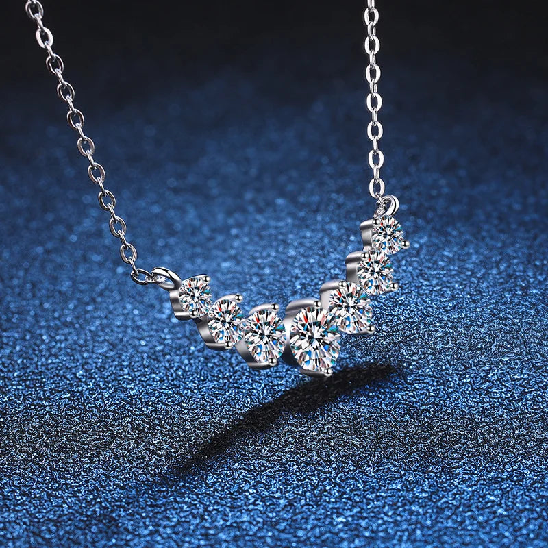 1.7 Carat Moissanite Diamond Pendant Necklace