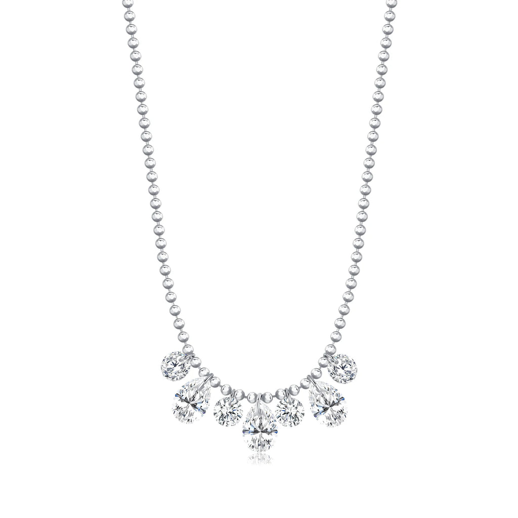 Collier en zircone poire scintillante 
