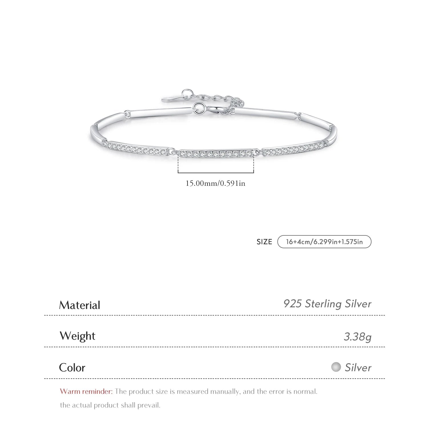 White Gold Plated Bracelet