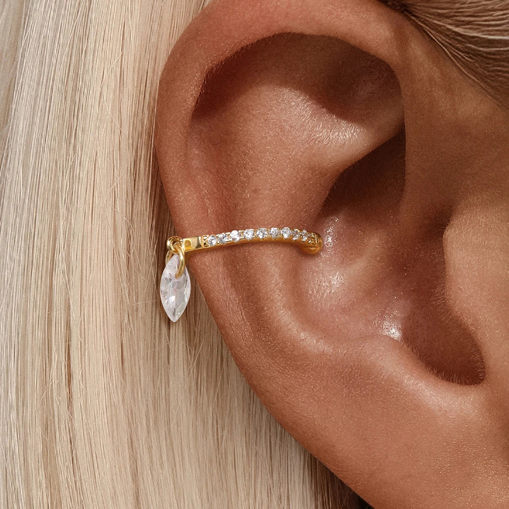 Versatile Water Drop Hoop Earring
