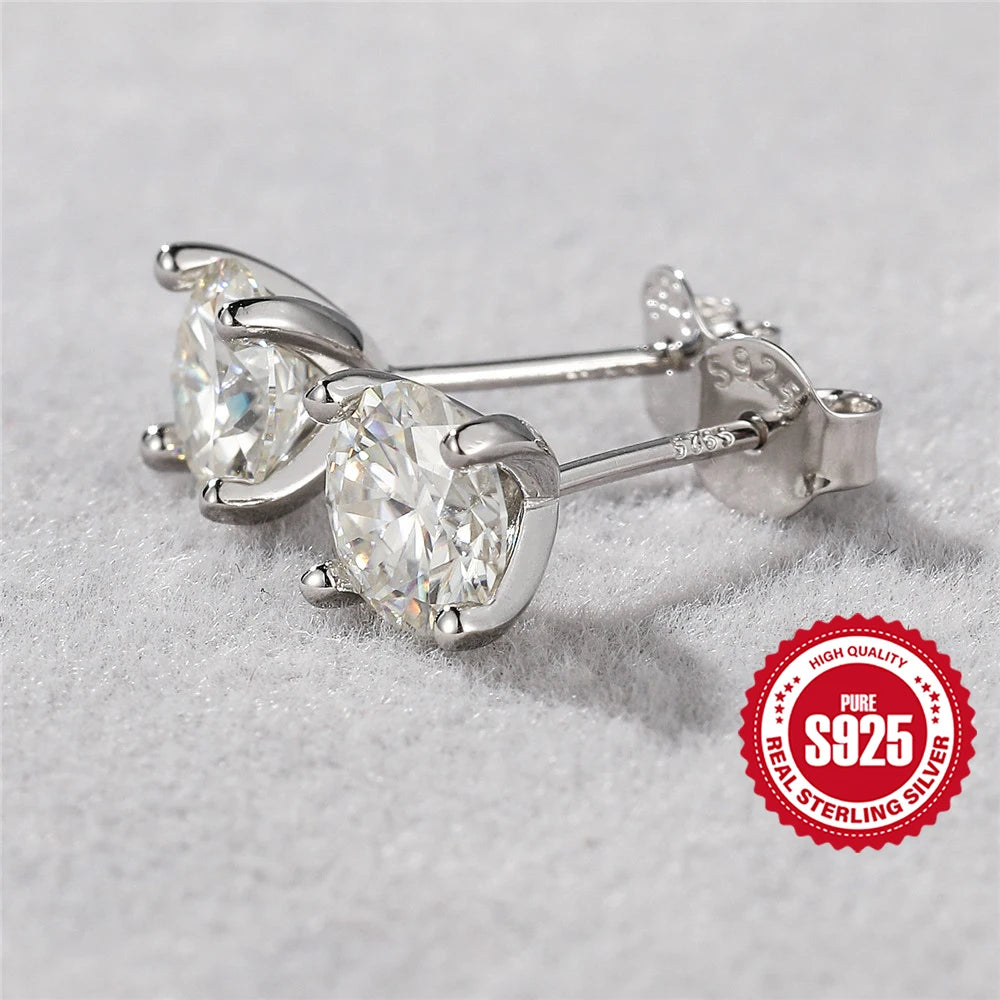 0.5-1.2 Carat D Color Moissanite Earrings