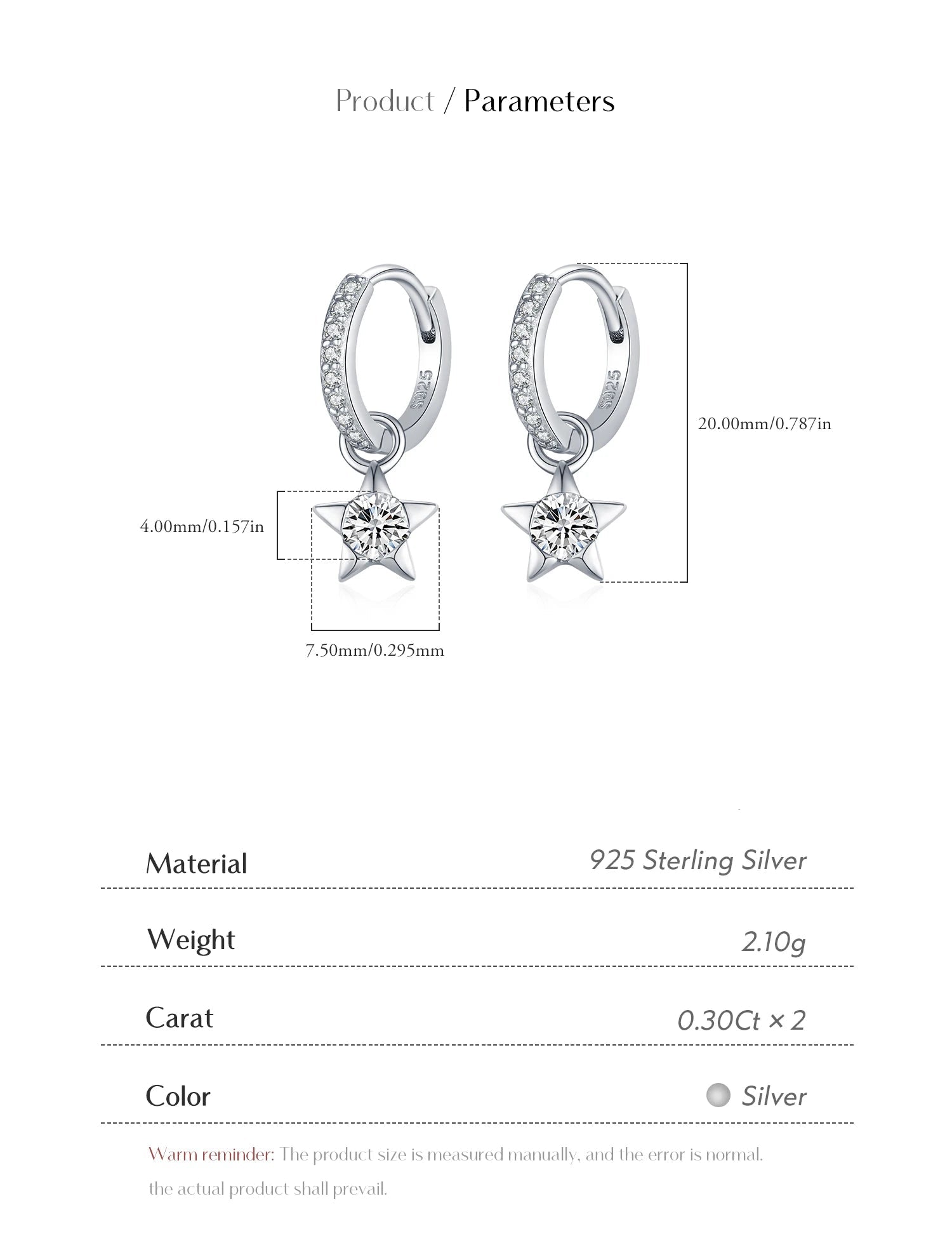 Boucles d'oreilles rondes en moissanite