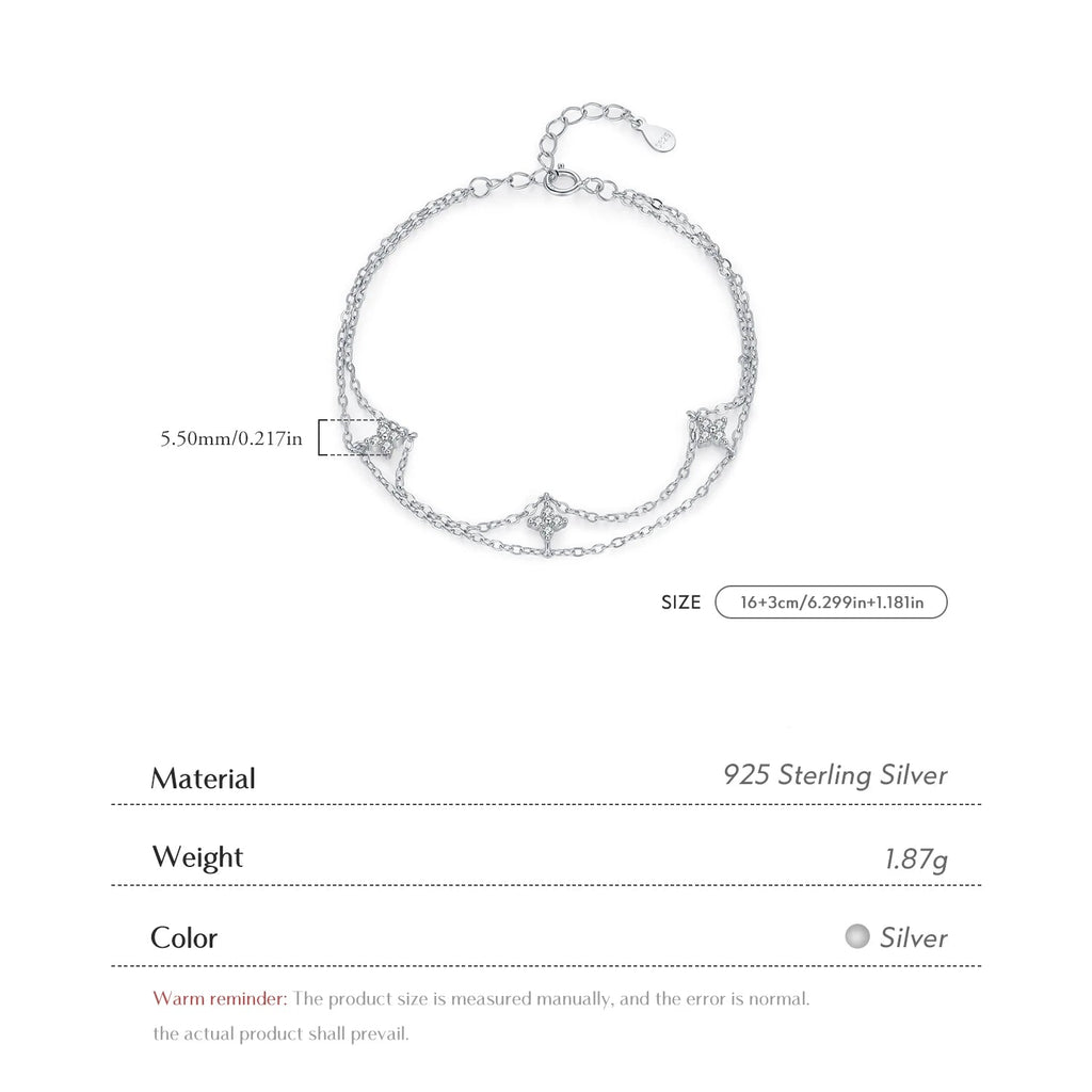 Double-layer Four Leaf Clover Bracelet