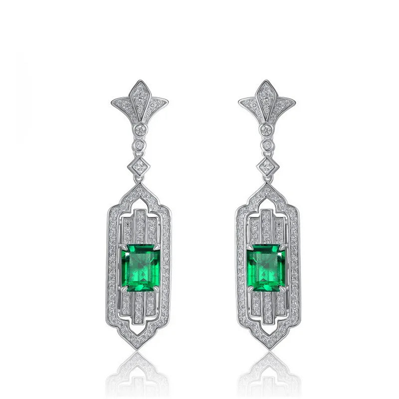 7 Carat Emerald Earring
