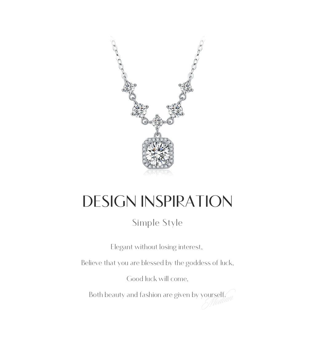 1CT D Color Moissanite Necklace