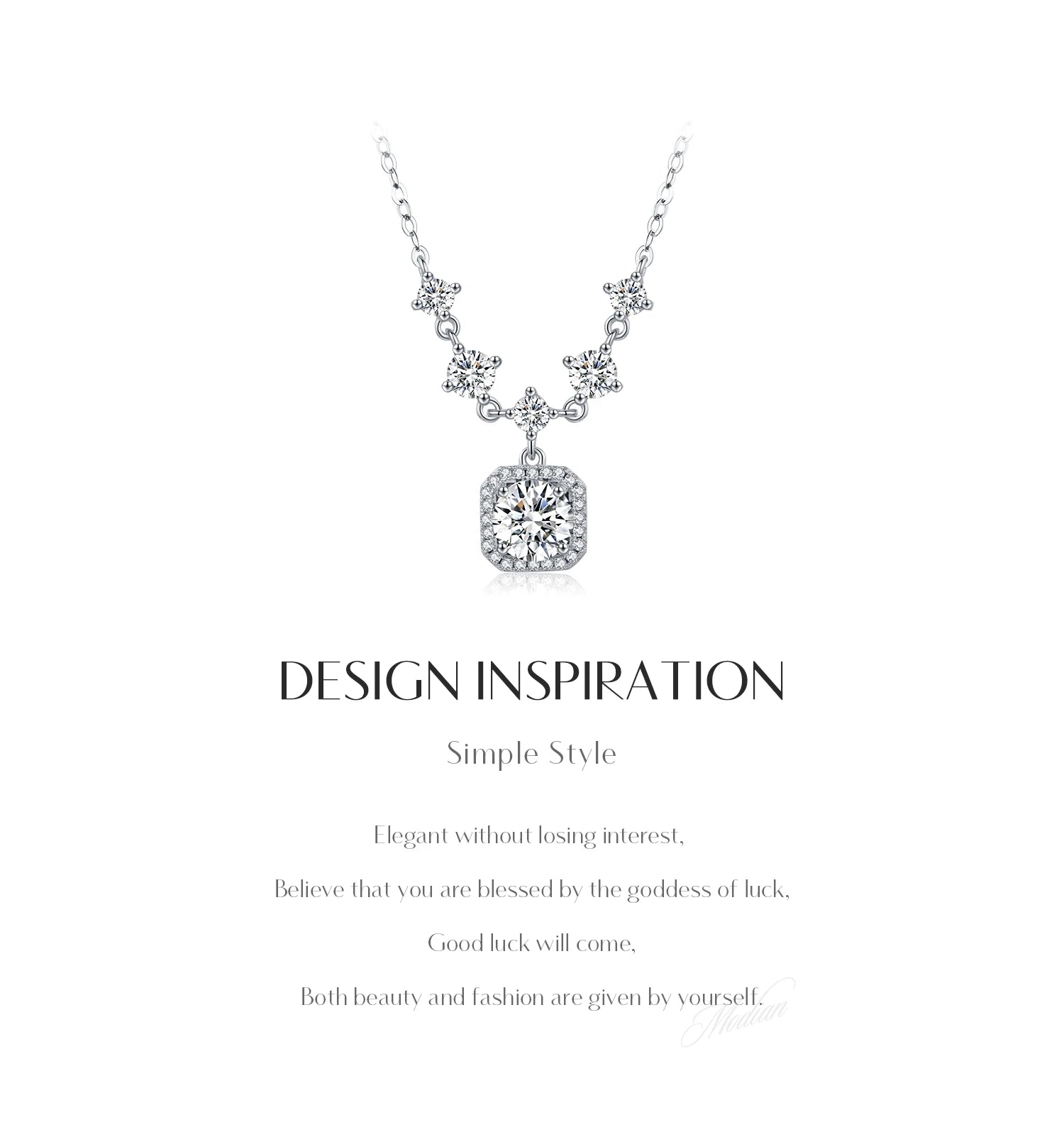1CT D Color Moissanite Necklace