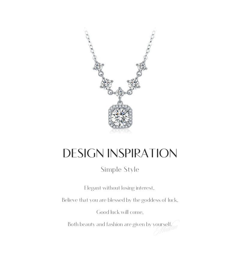 1CT D Color Moissanite Necklace