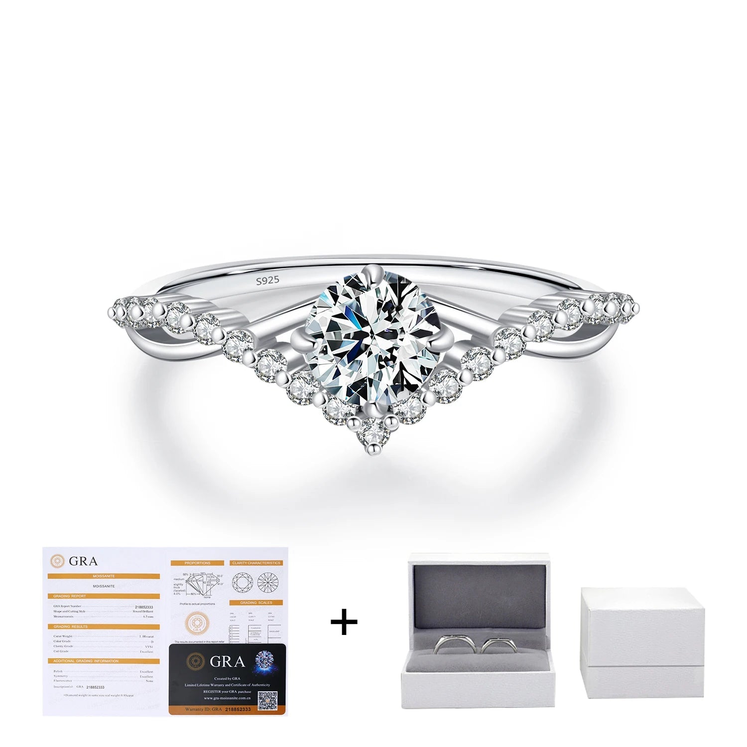 Crown Moissanite Ring