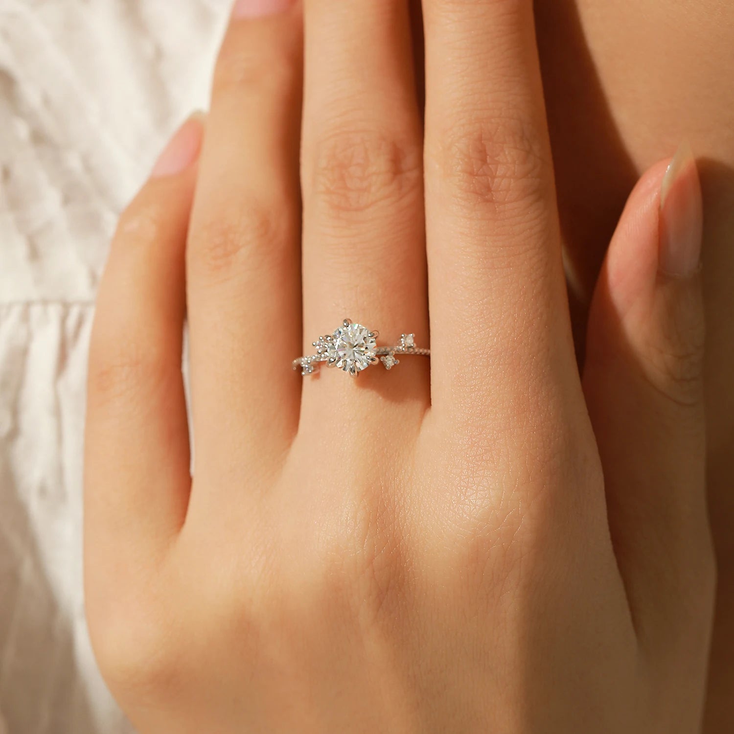 Flora Moissanite Ring