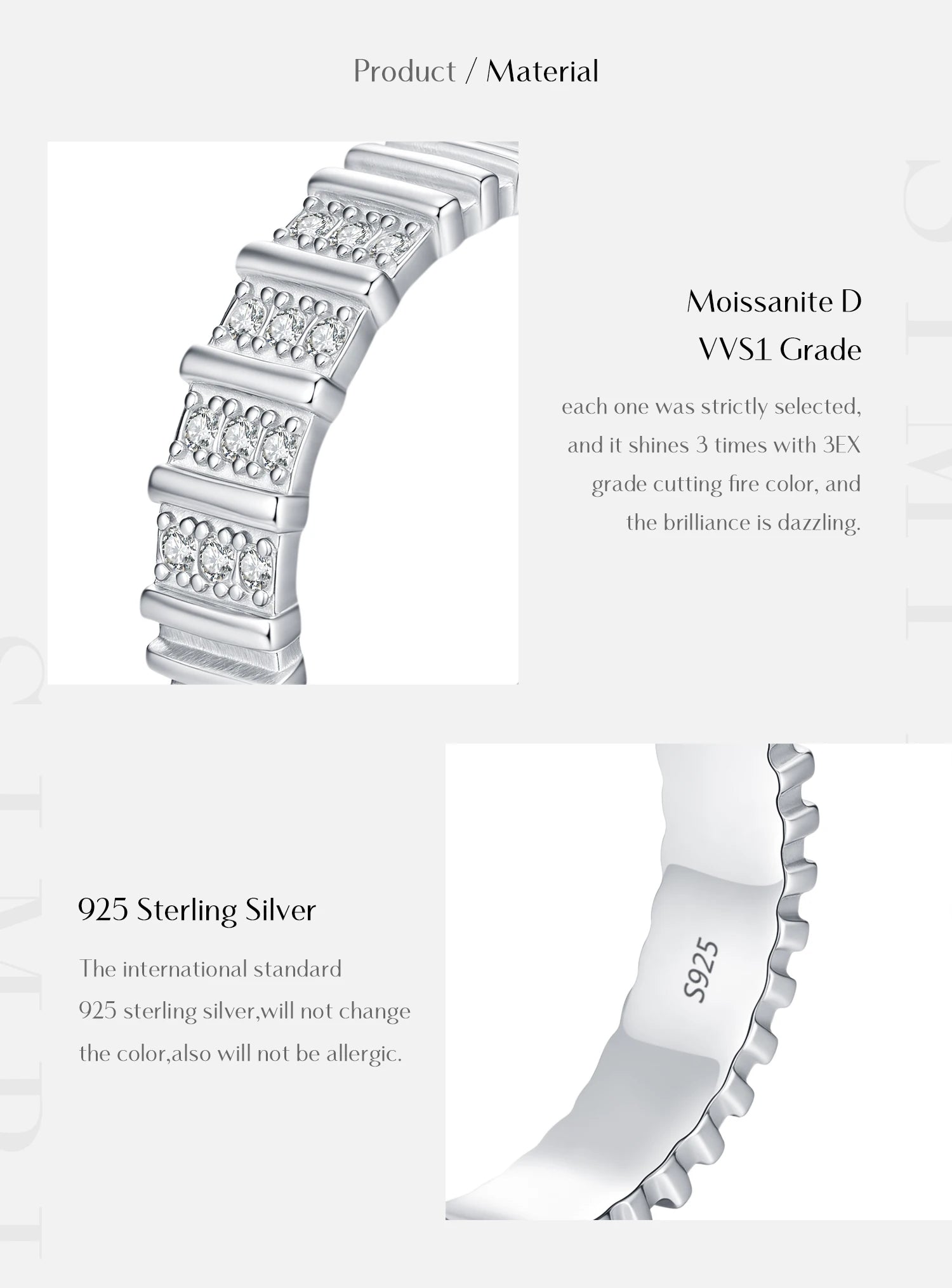 Moissanite Eternity  Ring