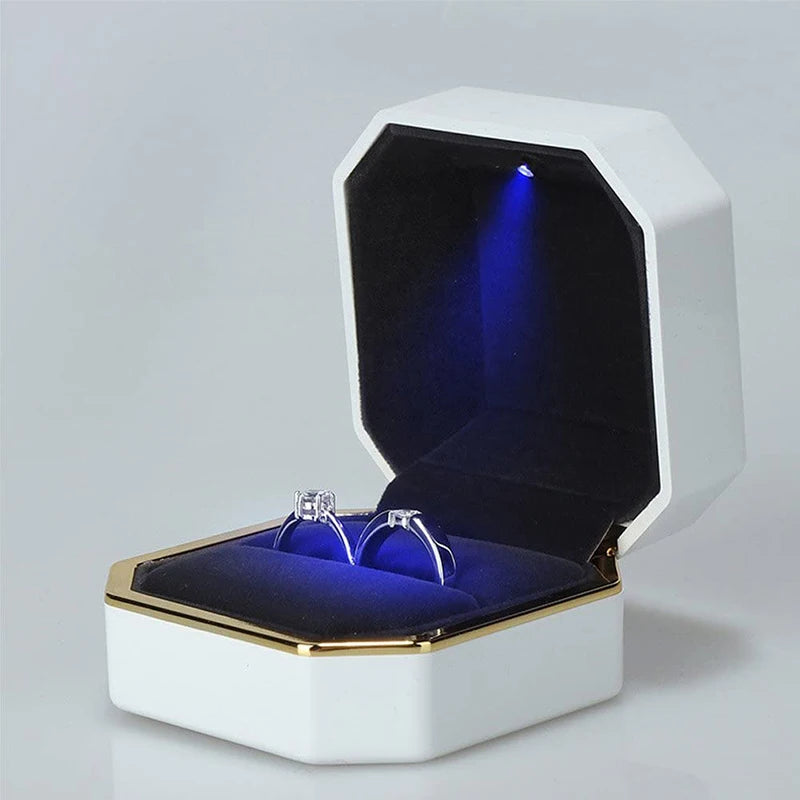 1 Pcs LED Jewelry Ring Box