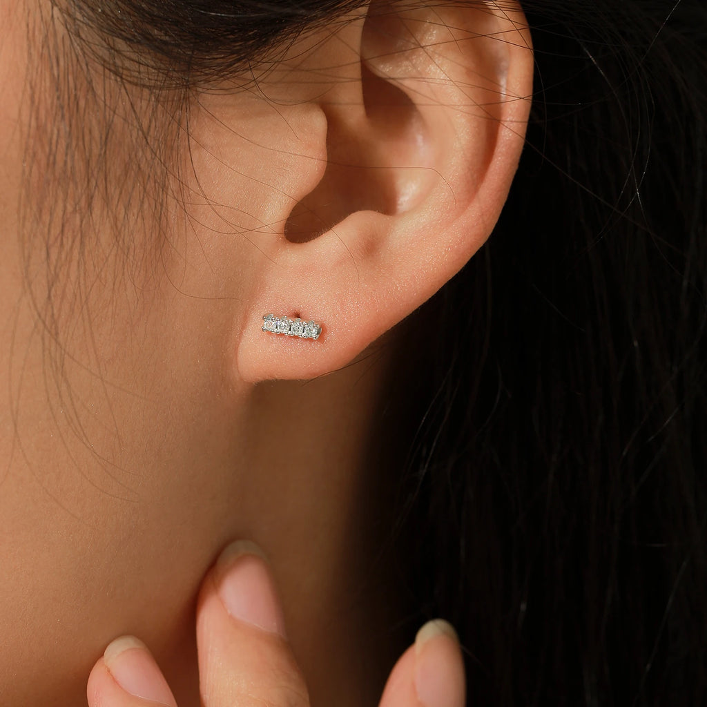 Moissanite Minimalism Stud Earrings