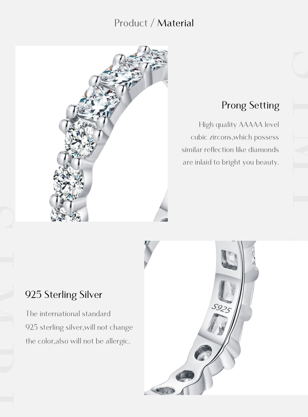 Geometric Water Drop Eternity Ring