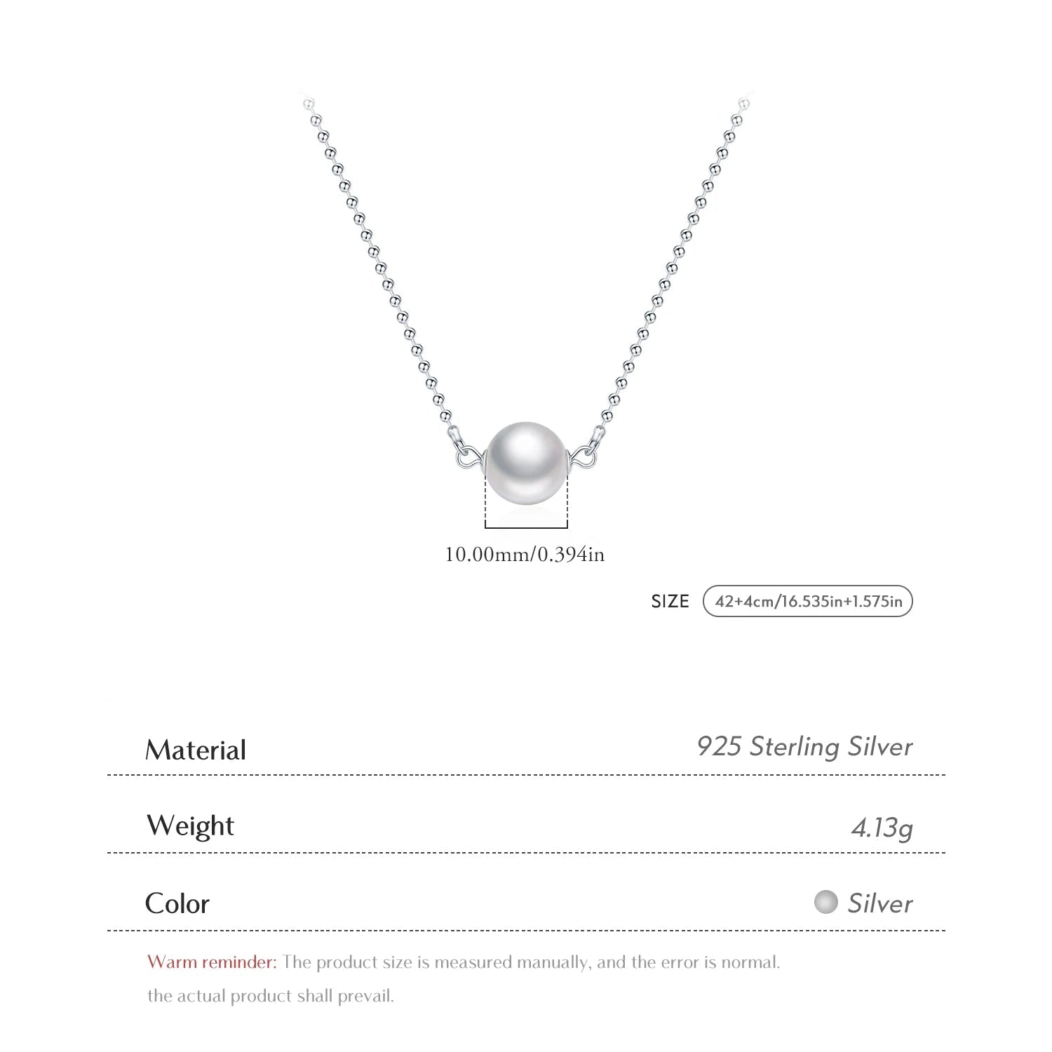 Collier élégant en perles de cristal 