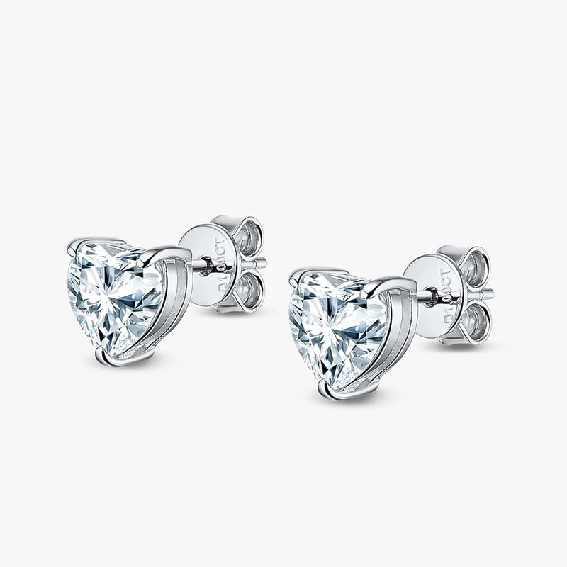 Heart Moissanite Earrings
