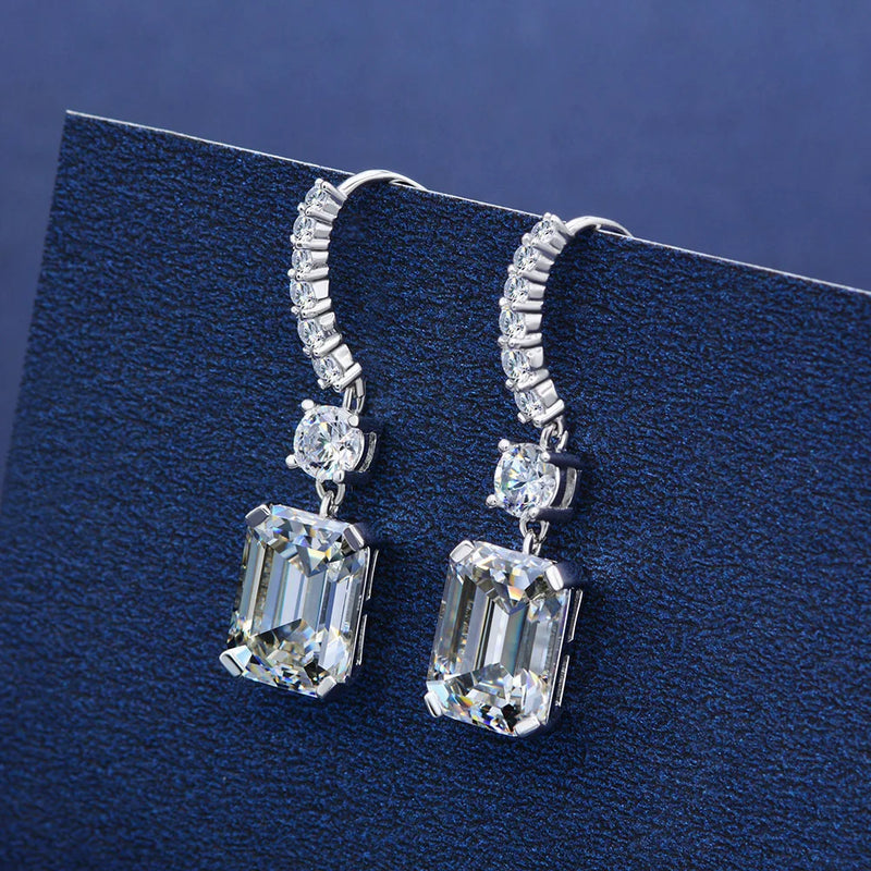 White Gold Drop Earrings