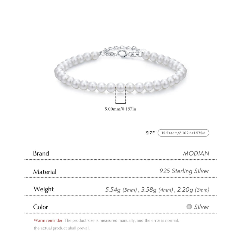 Delicate 3MM 4MM 5MM Stackable Shell Pearl Bracelet
