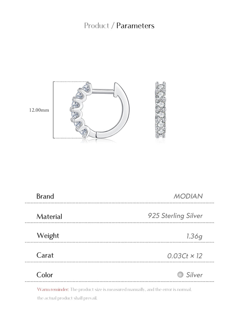 Moissanite Small Hoop Earrings