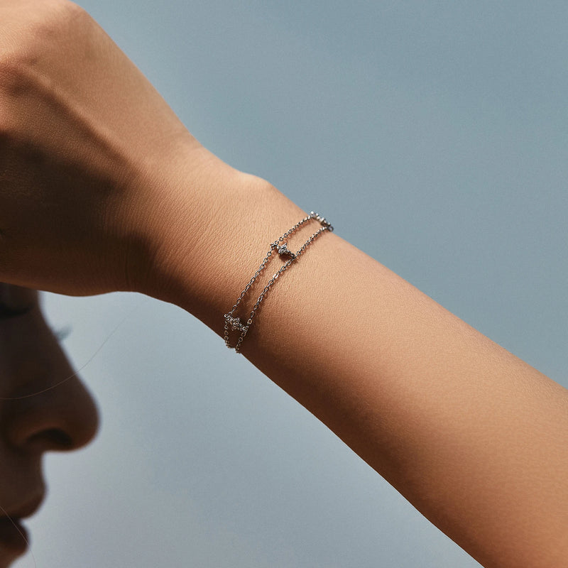 Double-layer Four Leaf Clover Bracelet