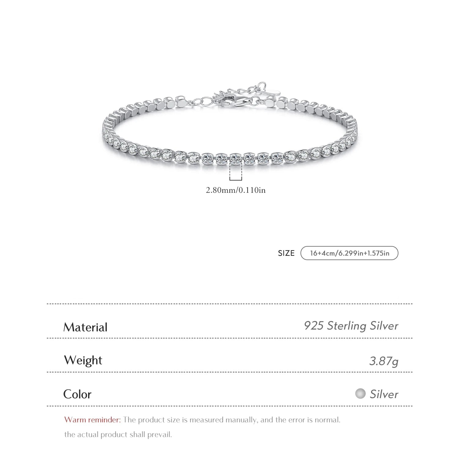 Tennis Bracelet with Zirconias