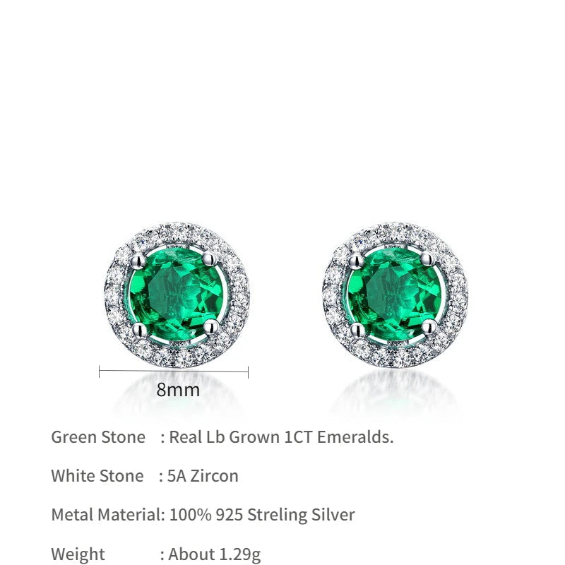 1CT Emerald Earrings