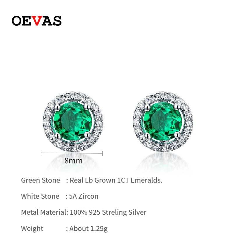 1CT Emerald Earrings
