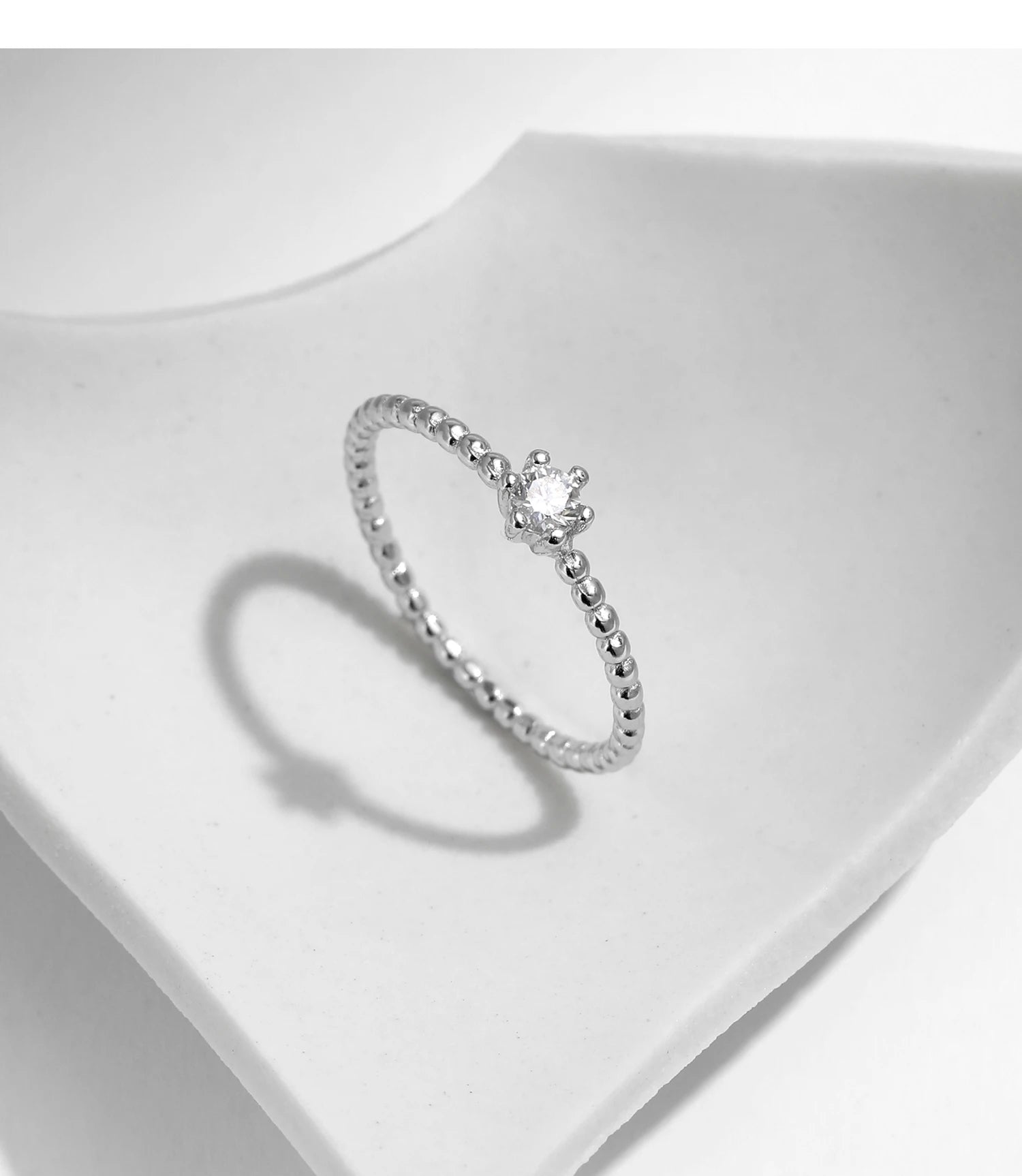 Geometric Shaped Moissanite Ring