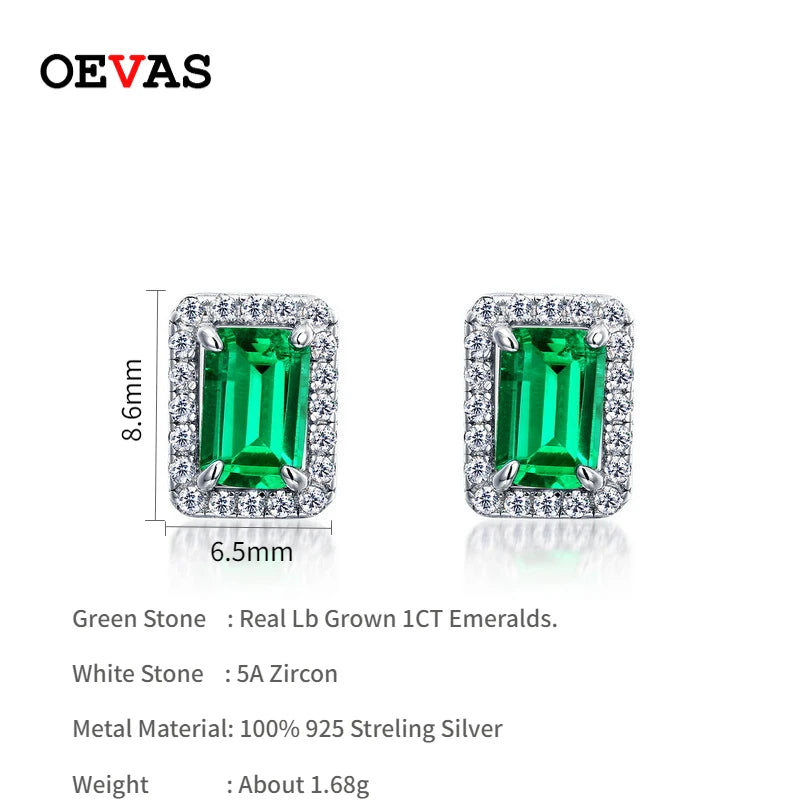 1CT Emerald Earrings