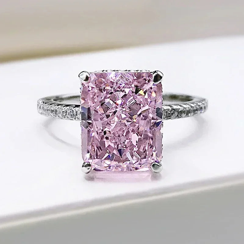 Aquamarine High Carbon Diamond Cut Ring