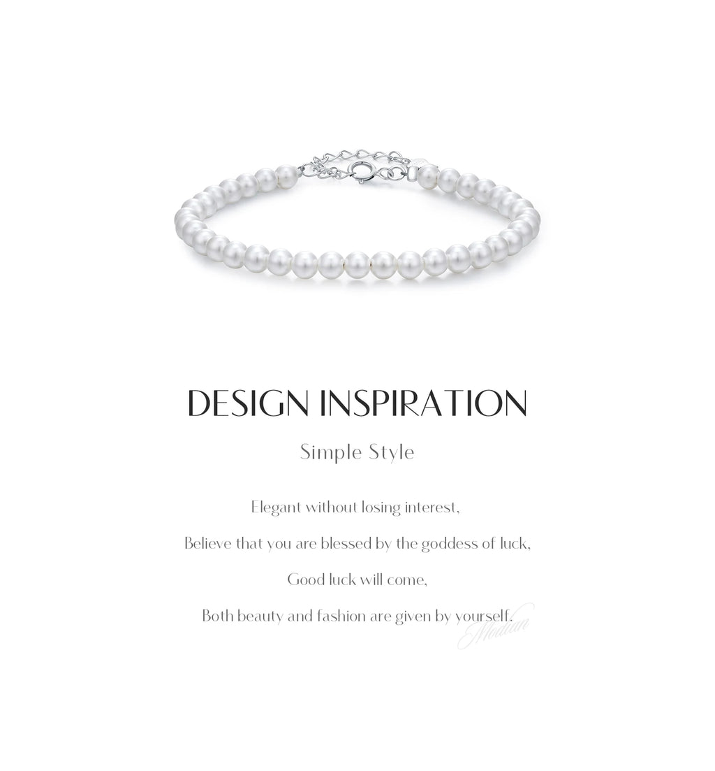 Delicate 3MM 4MM 5MM Stackable Shell Pearl Bracelet