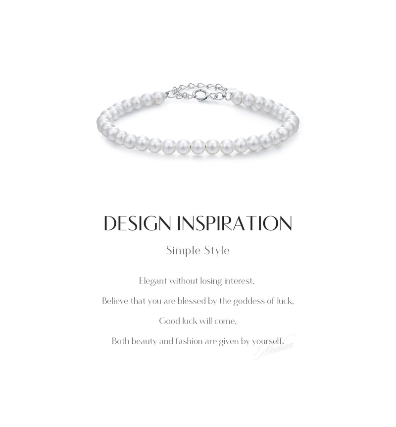Delicate 3MM 4MM 5MM Stackable Shell Pearl Bracelet