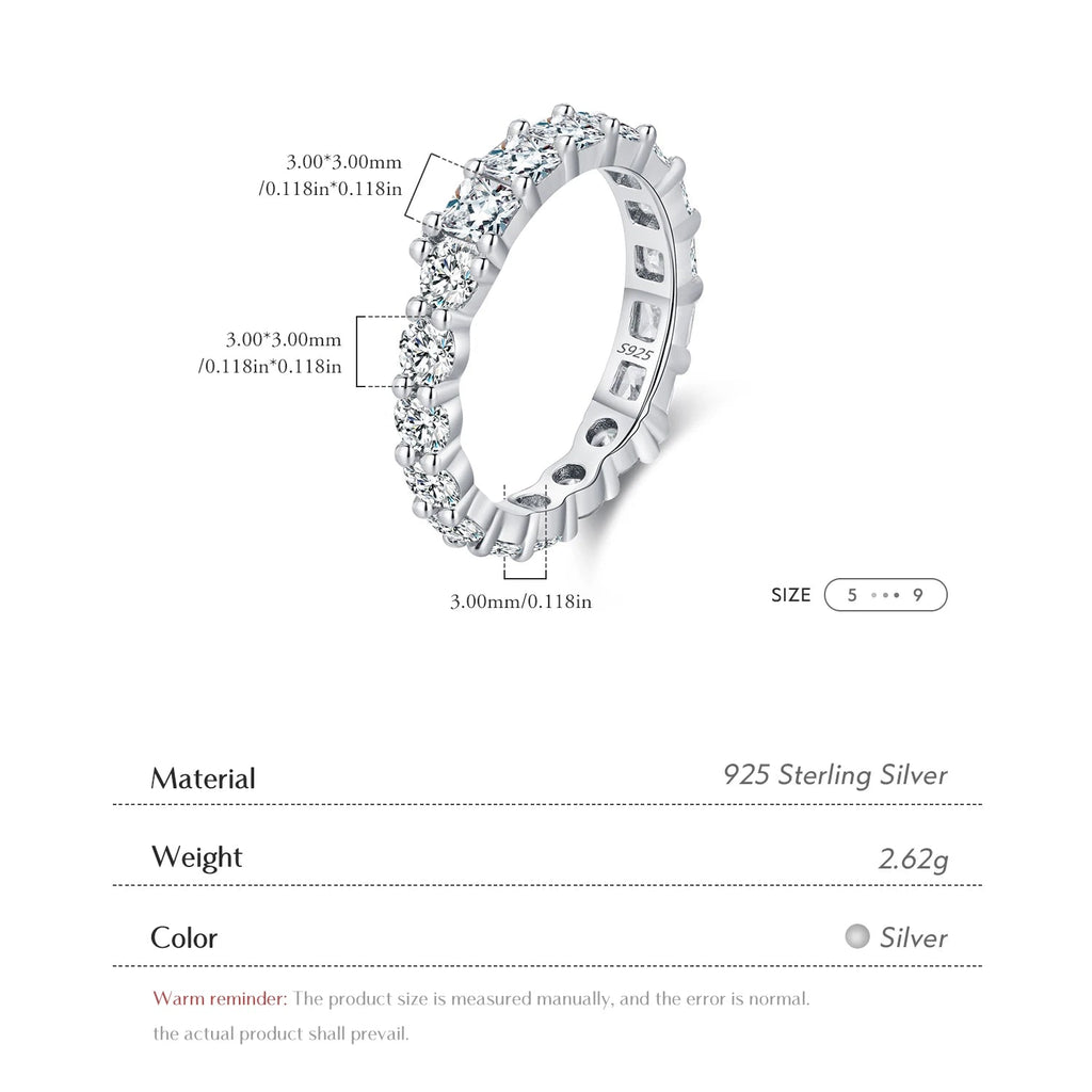 Geometric Water Drop Eternity Ring