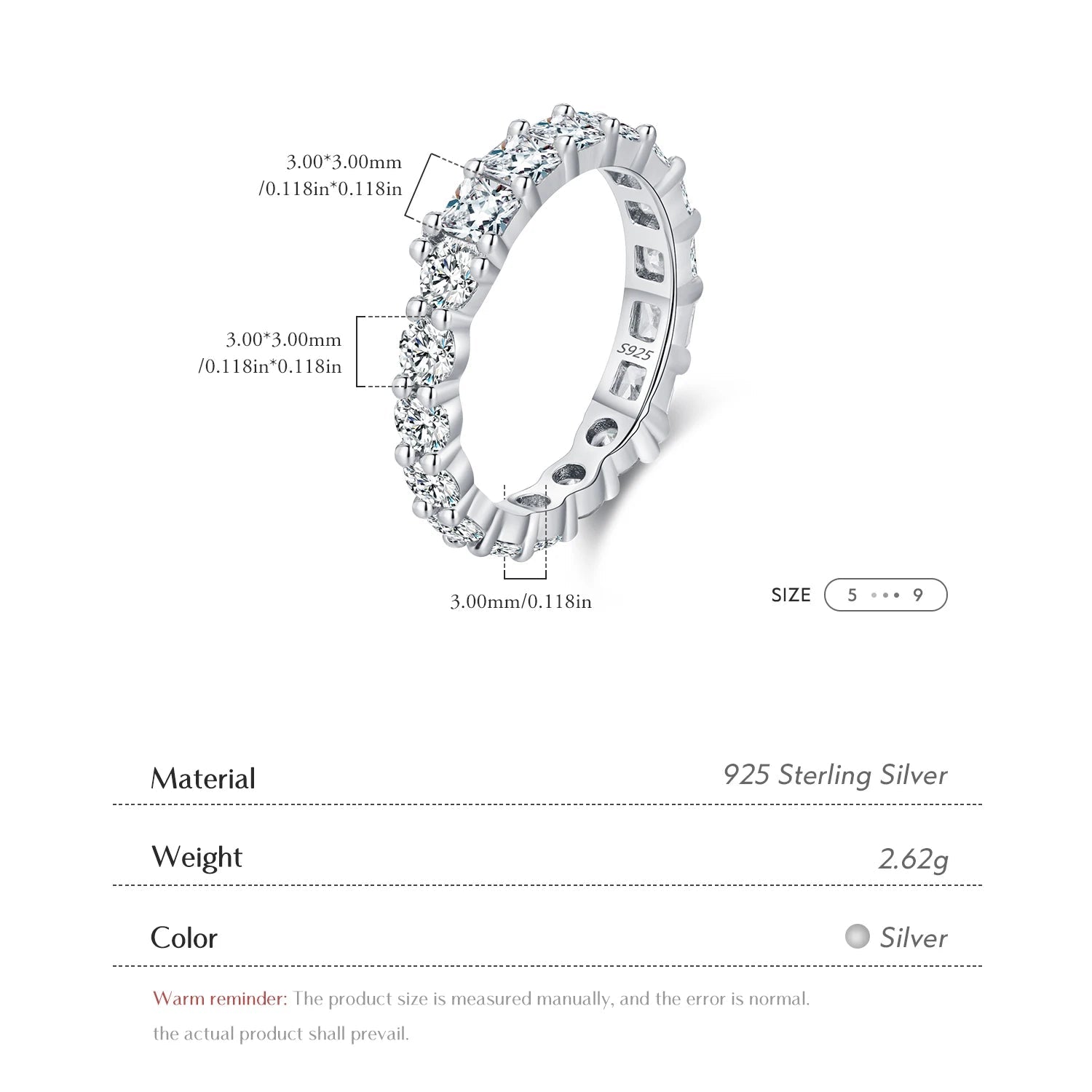 Geometric Water Drop Eternity Ring