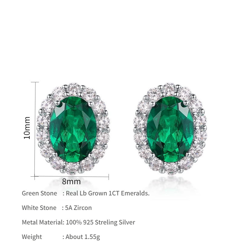 1CT Emerald Earrings