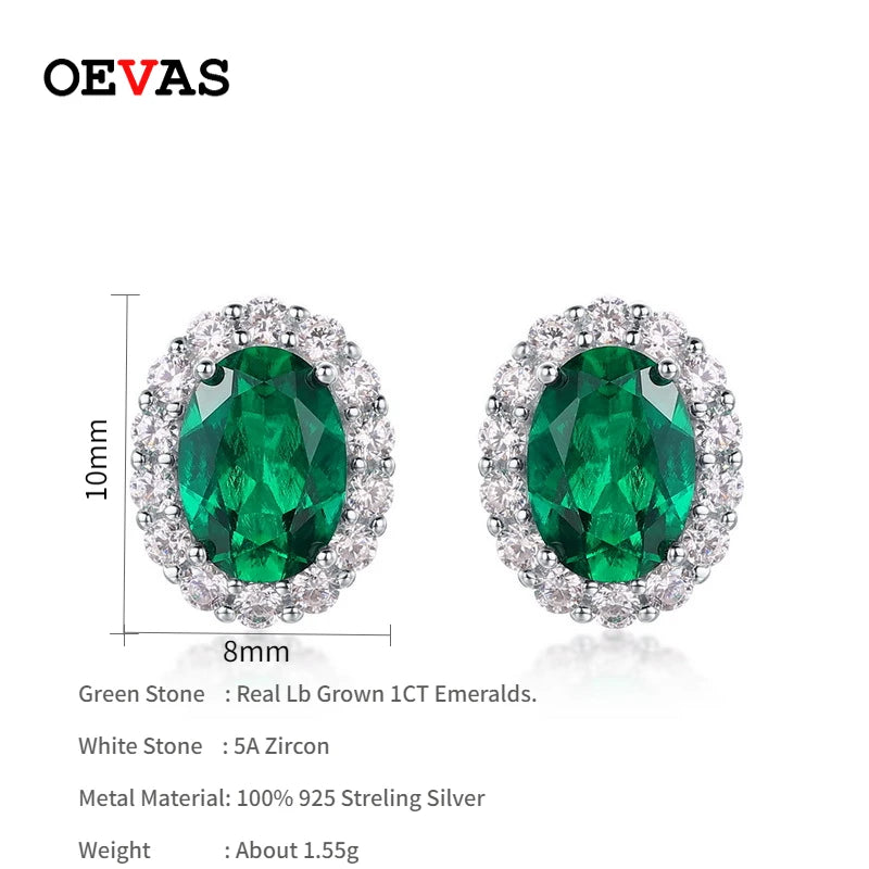 1CT Emerald Earrings