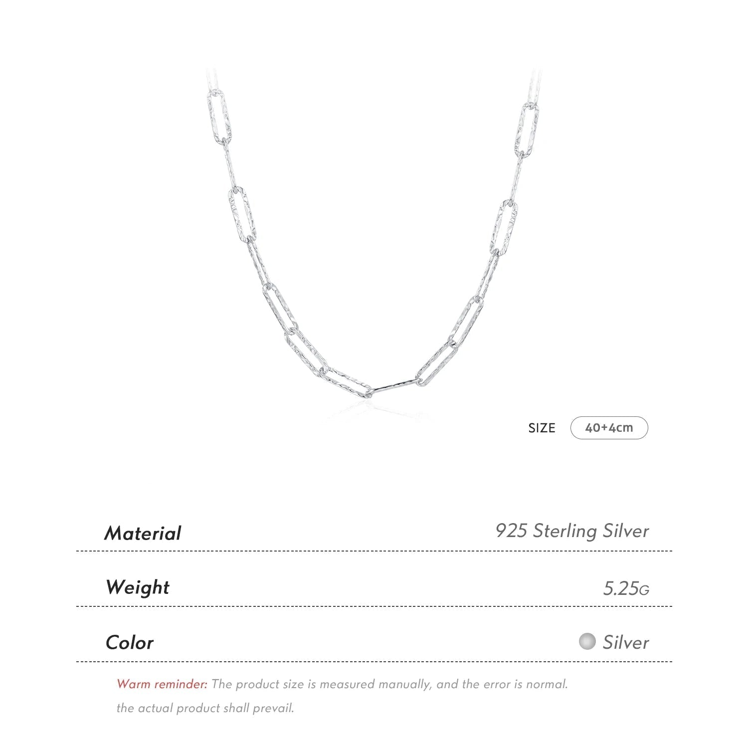 Collier texturé en papier d'aluminium 