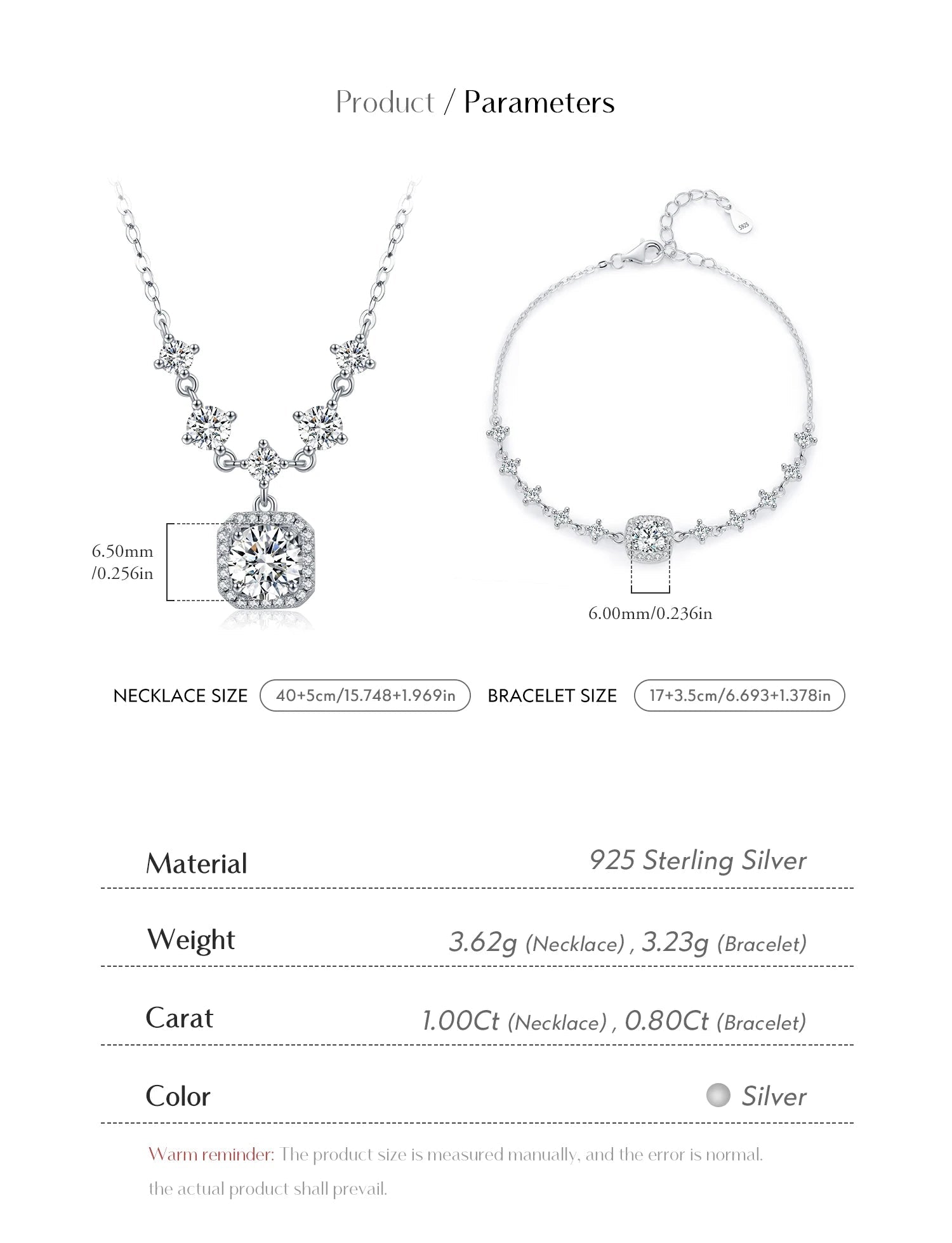 D Color Moissanite Set
