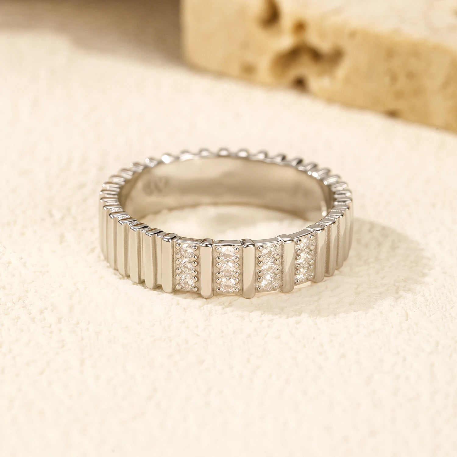 Moissanite Eternity  Ring