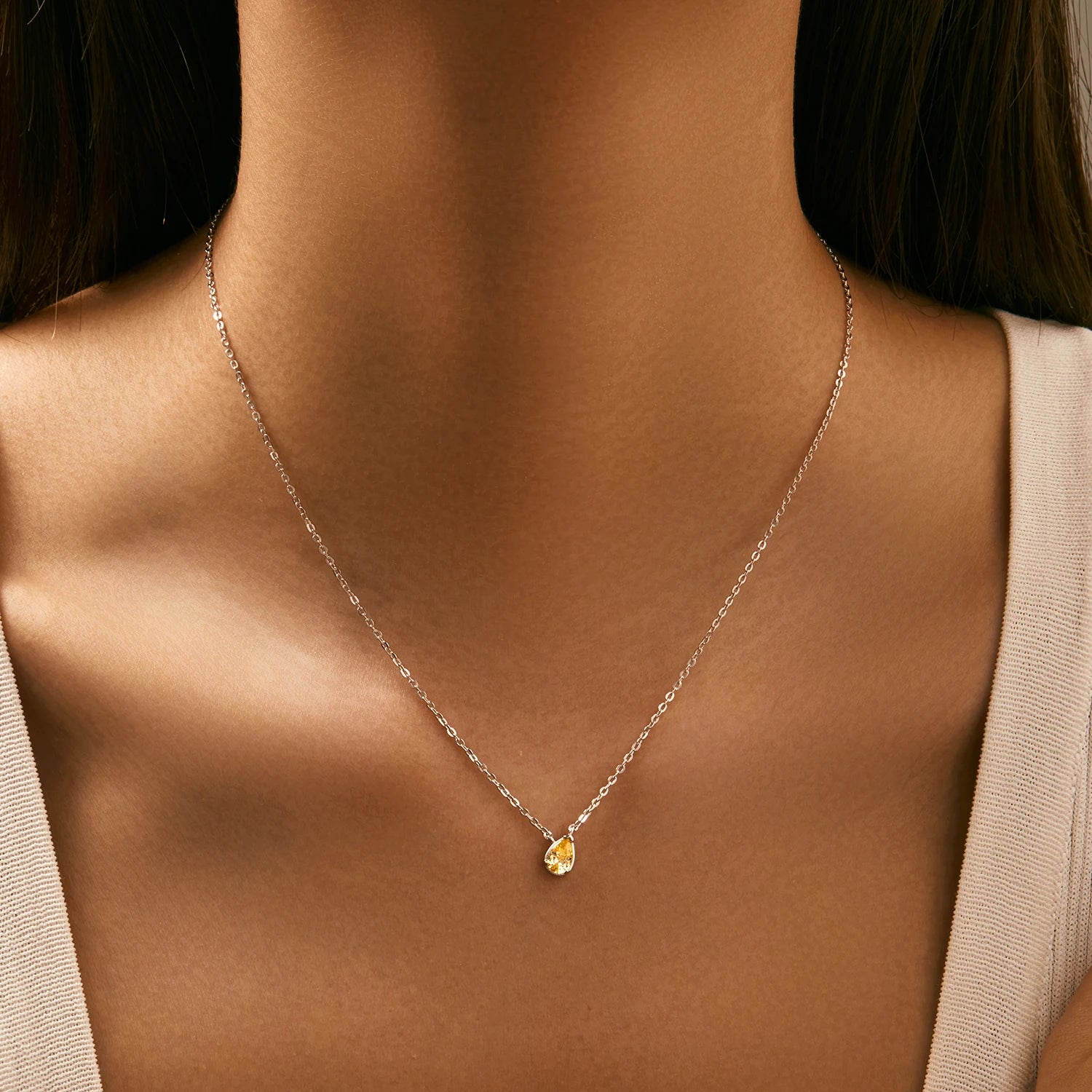 Collier Goutte d'Eau - Plaqué Or 