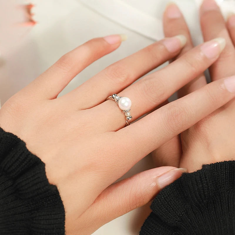 Vintage Shell Pearl Ring