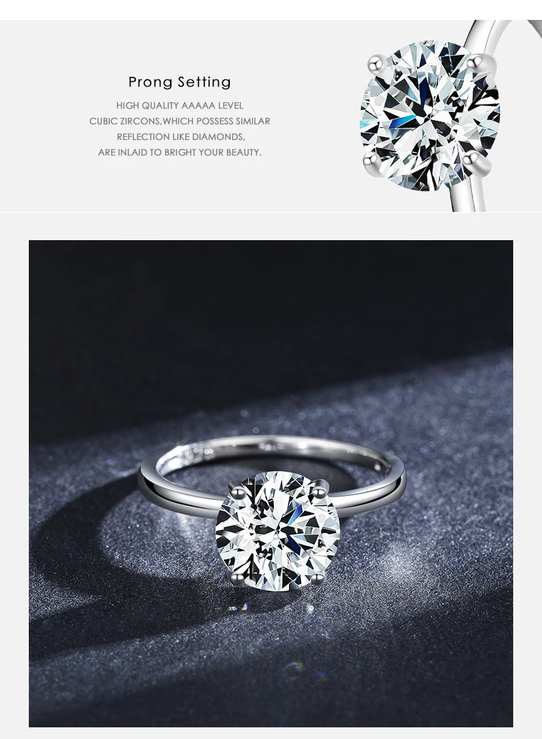 Classic 3 Carat Simulated Diamond Ring