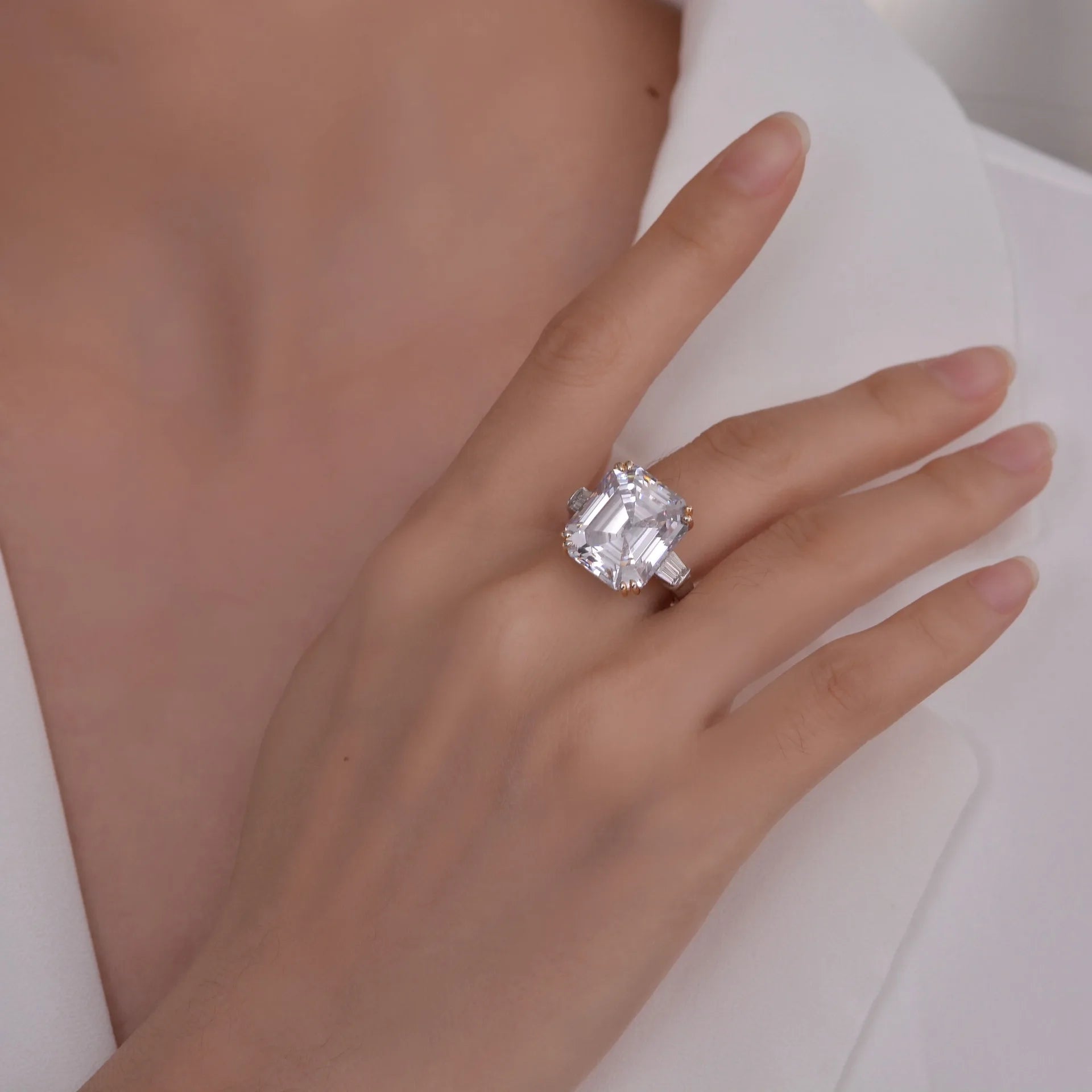 Square Moissanite Ring