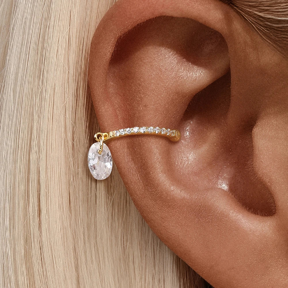 Versatile Water Drop Hoop Earring