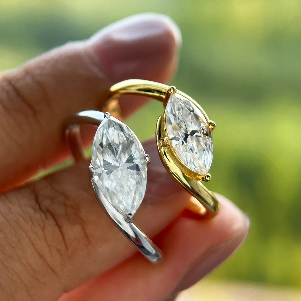 1/2CT Marquise Moissanite Ring