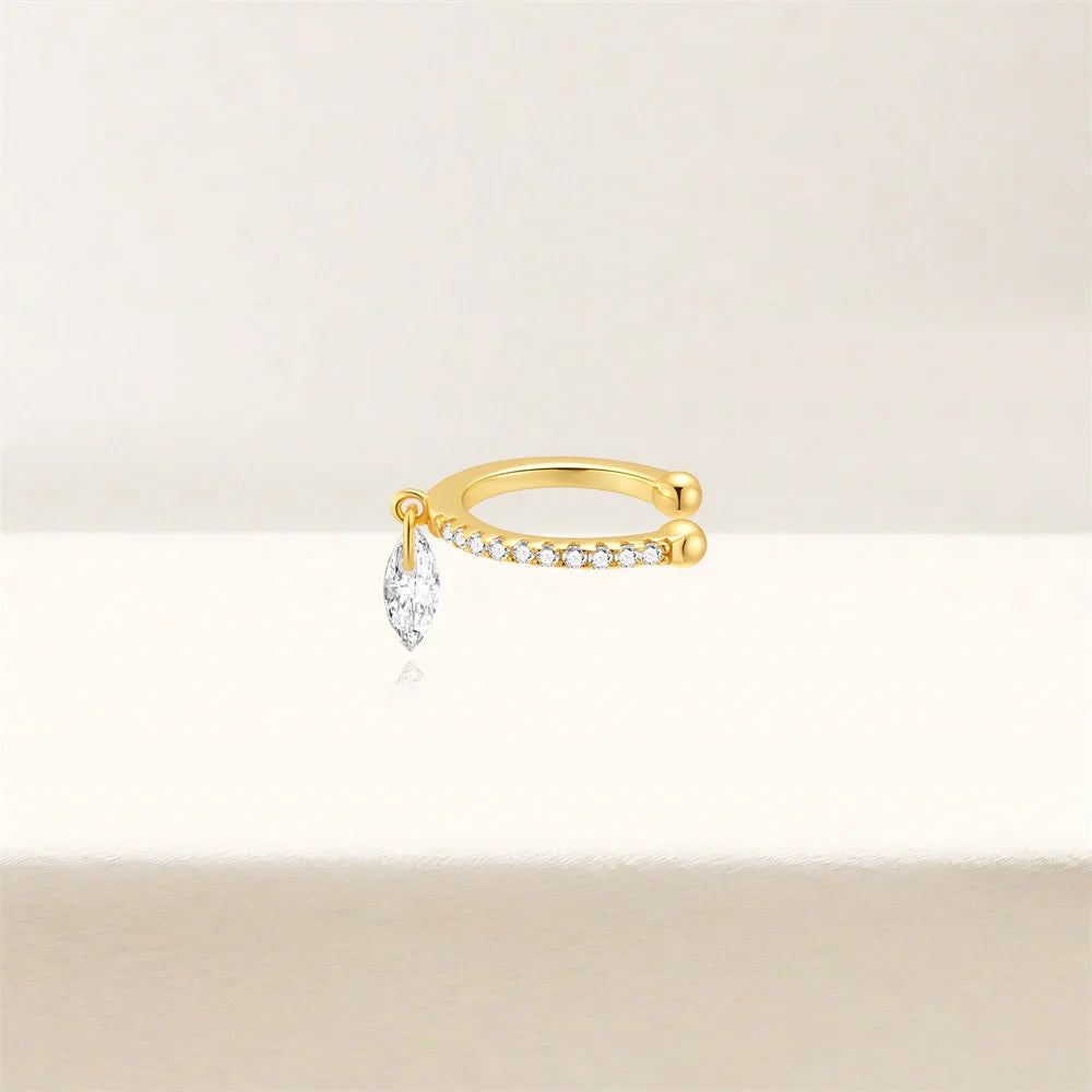 Versatile Water Drop Hoop Earring