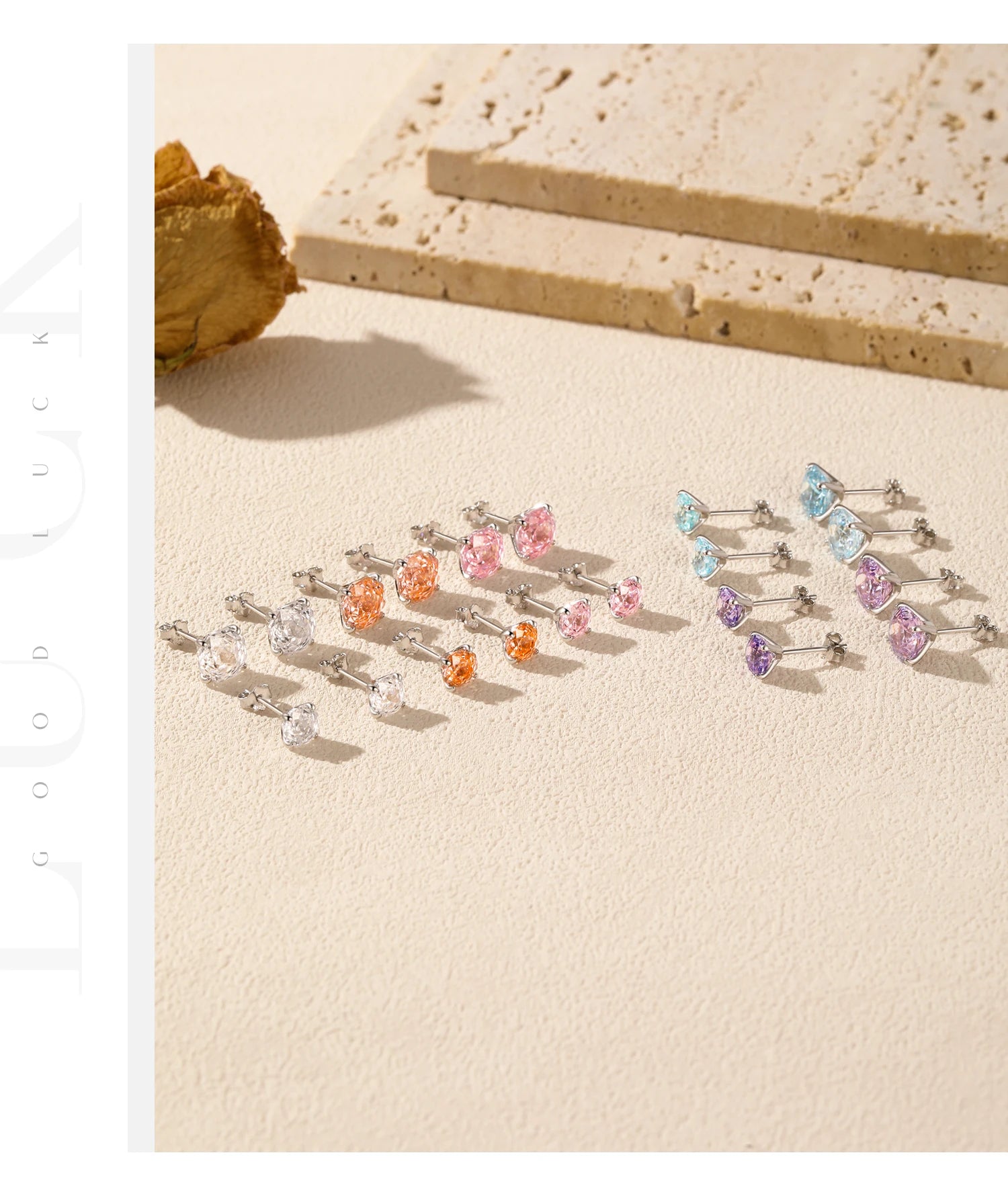 Polygon Multi-Color Rose Cut Cubic Zirconia