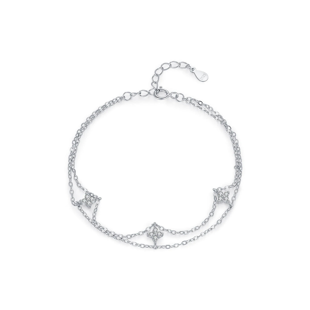 Double-layer Four Leaf Clover Bracelet
